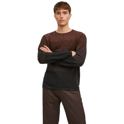 блуза,мъжки,пуловери,дамски,пуловери,jack,&,jones,hill,sweater,brown,(mulch,detail,gradient)