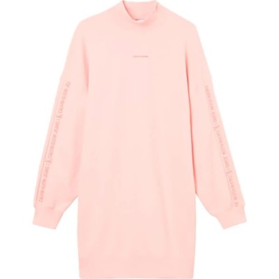 рокля,дамски,поли,и,рокли,calvin,klein,j20j217571,long,sleeve,short,dress,pink