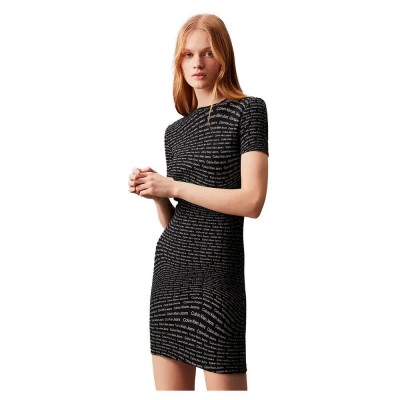 рокля,дамски,поли,и,рокли,calvin,klein,j20j223205,short,sleeve,short,dress,black