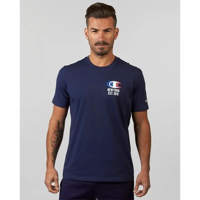 тениска,мъжки,тениски,champion,217281,short,sleeve,t,shirt,navy,blue,(blue)