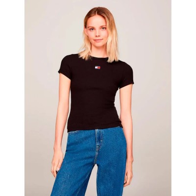 тениска,дамски,тениски,tommy,hilfiger,dw0dw17881,short,sleeve,t,shirt,black