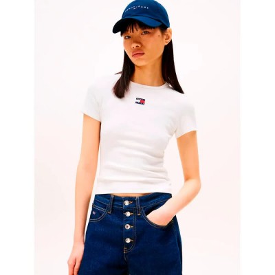 тениска,дамски,тениски,tommy,hilfiger,dw0dw17881,short,sleeve,t,shirt,white
