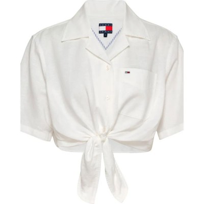 риза,с,къс,ръкав,дамски,блузи,дамски,ризи,tommy,hilfiger,dw0dw20286,short,sleeve,shirt,white