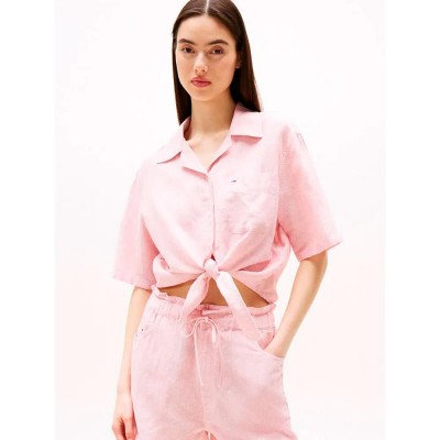 риза,с,къс,ръкав,дамски,блузи,дамски,ризи,tommy,hilfiger,dw0dw20286,short,sleeve,shirt,pink,(pink)