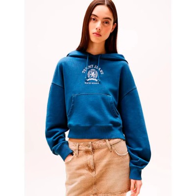 суичър,дамски,блузи,tommy,hilfiger,dw0dw20311,hoodie,blue