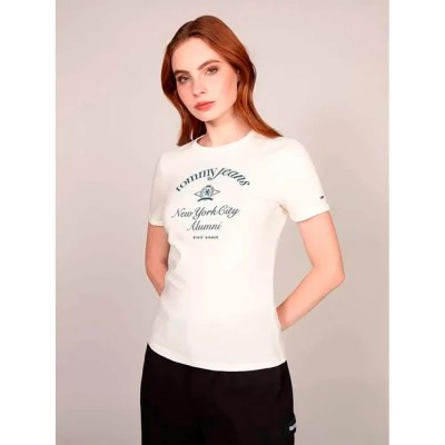 тениска,дамски,тениски,tommy,hilfiger,dw0dw20323,short,sleeve,t,shirt,white