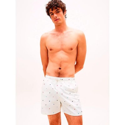 бански,гащета,мъжки,бански,костюми,tommy,hilfiger,um0um03534,swimming,shorts,white