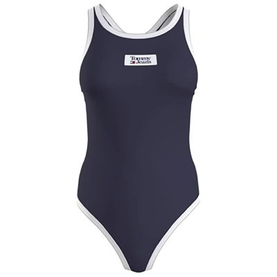 бански,костюм,дамски,бански,костюми,tommy,hilfiger,uw0uw04097,swimsuit,blue
