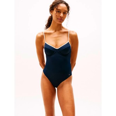 бански,костюм,дамски,бански,костюми,tommy,hilfiger,uw0uw05848,swimsuit,blue