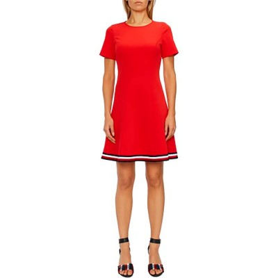 рокля,дамски,поли,и,рокли,tommy,hilfiger,ww0ww27563,short,sleeve,short,dress,red