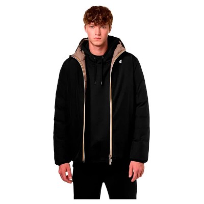 яке,мъжки,якета,k,way,jack,eco,stretch,thermo,double,jacket,black,(black,beige)