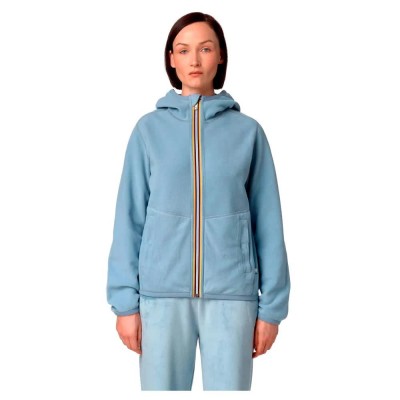 блуза,дамски,блузи,k,way,lily,velour,polar,double,full,zip,sweatshirt,blue,(blue,asm)