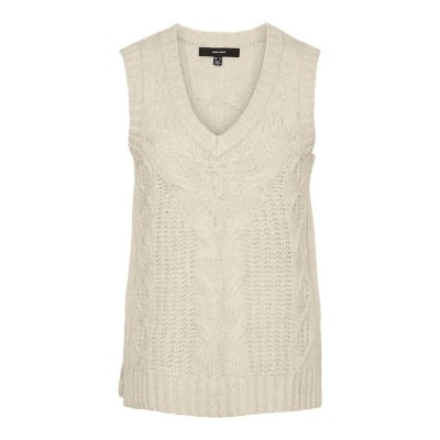 потник,дамски,пуловери,дамски,плетени,дрехи,vero,moda,briella,knitted,vest,beige,(beige)