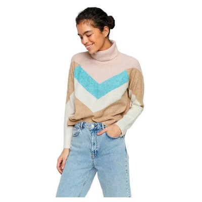 блуза,дамски,пуловери,дамски,плетени,дрехи,vero,moda,doffy,high,neck,sweater,multicolor,(pink)