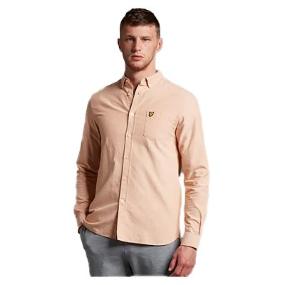 риза,с,дълъг,ръкав,мъжки,ризи,lyle,&,scott,lw1302v,long,sleeve,shirt,orange