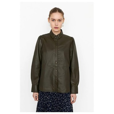 риза,с,дълъг,ръкав,дамски,блузи,дамски,ризи,second,female,edie,long,sleeve,shirt,green,(green)