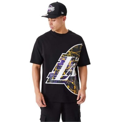 тениска,мъжки,тениски,new,era,large,team,logo,los,angeles,lakers,short,sleeve,t,shirt,black