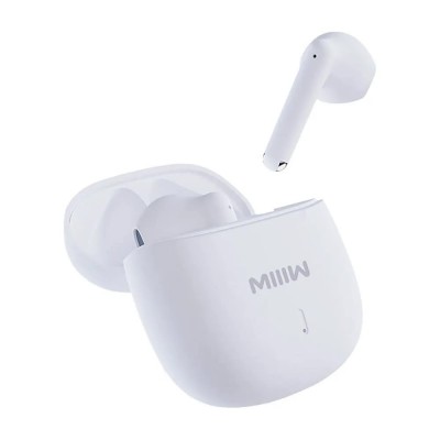 слушалки,слушалки,miiiw,conch,true,plus,wireless,earphones,white