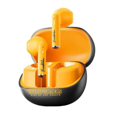 слушалки,слушалки,transformers,tf,t28,wireless,earphones,yellow,(black)