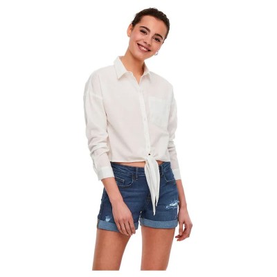 риза,с,дълъг,ръкав,дамски,блузи,дамски,ризи,only,martha,crop,long,sleeve,shirt,white,(white)