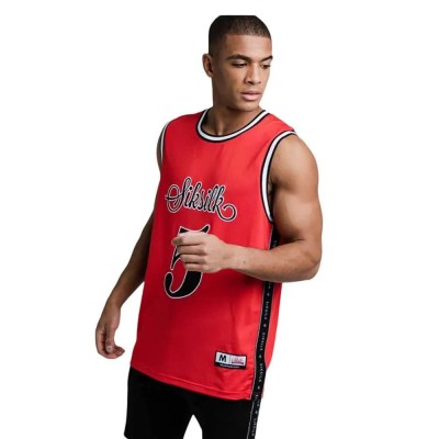 тениска,мъжки,тениски,siksilk,19484,sleeveless,t,shirt,red,(red)
