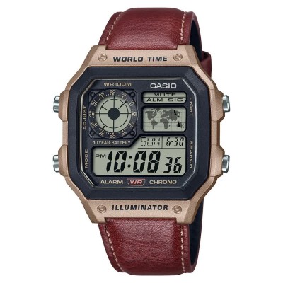 часовник,часовници,casio,ae,1200whl,5avef,watch,red,(brown)