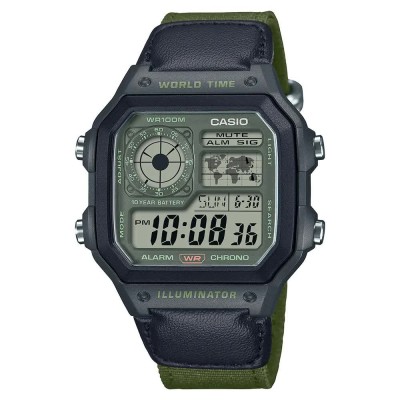 часовник,часовници,casio,ae,1200whub,3avef,watch,green