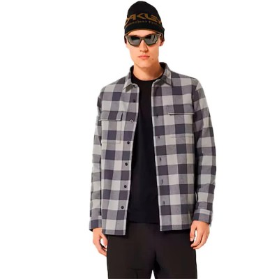 риза,с,дълъг,ръкав,дамски,ризи,мъжки,ризи,oakley,bear,cozy,flannel,long,sleeve,shirt,grey,(graphite,cement)
