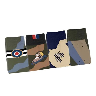 чорапи,мъжки,чорапи,heel,tread,british,icons,war,machines,socks,4,pairs,multicolor