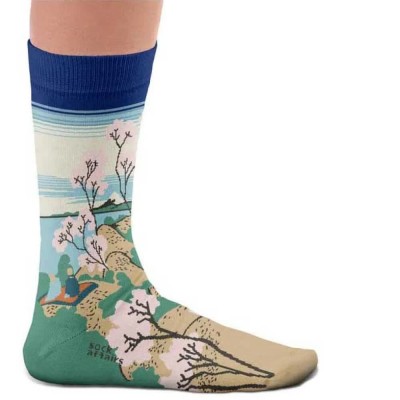 чорапи,дамски,чорапи,sock,affairs,hokusai,mount,fuji,socks,multicolor