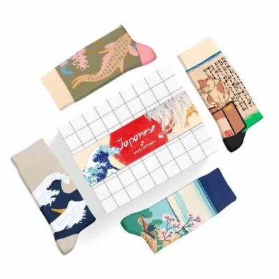 чорапи,дамски,чорапи,sock,affairs,japanese,art,socks,4,pairs,multicolor