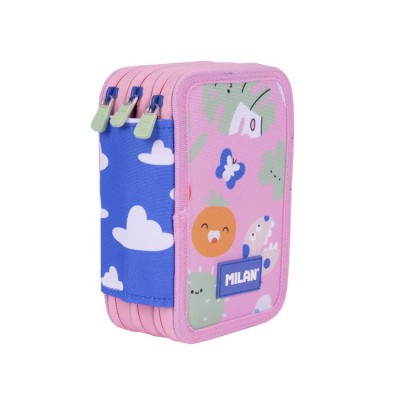 канцеларски,принадлежности,milan,filled,triple,decker,special,series,pencil,case,pink
