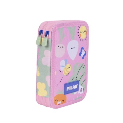 канцеларски,принадлежности,milan,filled,double,decker,special,series,pencil,case,pink,(green)