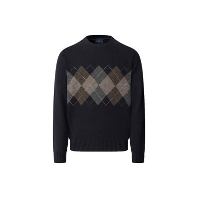 блуза,мъжки,пуловери,hackett,argyle,sweater,blue,black,(navy)