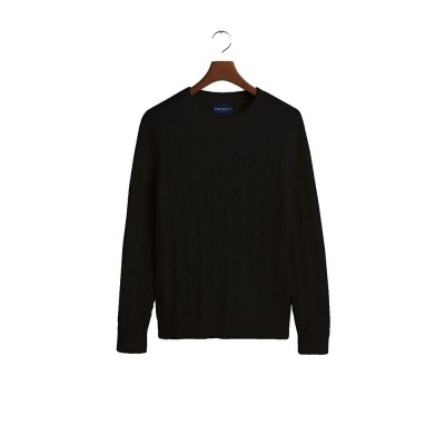 блуза,мъжки,пуловери,hackett,cotton,cable,sweater,black