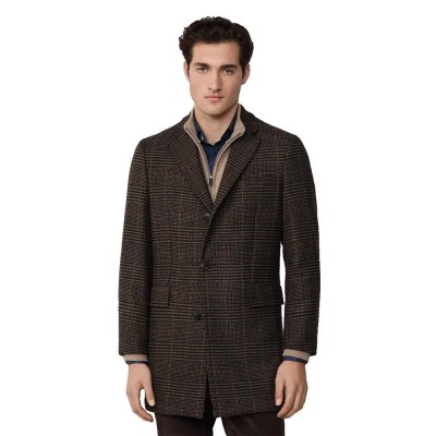 палто,мъжки,якета,hackett,country,check,coat,brown