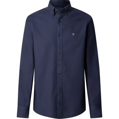 риза,с,дълъг,ръкав,мъжки,ризи,hackett,ess,gmt,dyed,oxford,long,sleeve,shirt,navy,(blue)