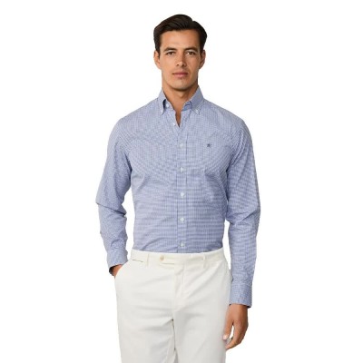 риза,с,дълъг,ръкав,мъжки,ризи,hackett,ess,gingham,long,sleeve,shirt,blue,print,(blue)