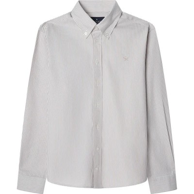 риза,с,дълъг,ръкав,детски,ризи,hackett,ess,oxford,stripe,long,sleeve,shirt,malt,beige,(white)