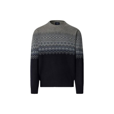 блуза,мъжки,пуловери,hackett,fairisle,sweater,blue,grey,(midnight,blue)