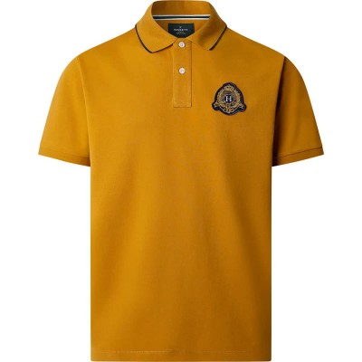 мъжки,блузи,с,яка,hackett,heritage,crest,logo,short,sleeve,polo,burnt,yellow,(orange)