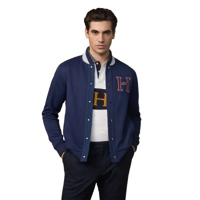 блуза,мъжки,пуловери,hackett,heritage,varsity,full,zip,sweatshirt,ink,blue,(blue)