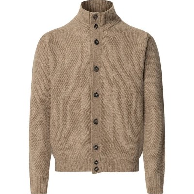 жилетка,мъжки,пуловери,hackett,honeycomb,cardigan,brown,(putty,beige)