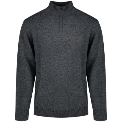 блуза,мъжки,пуловери,hackett,lambswool,half,zip,sweater,charcoal,grey