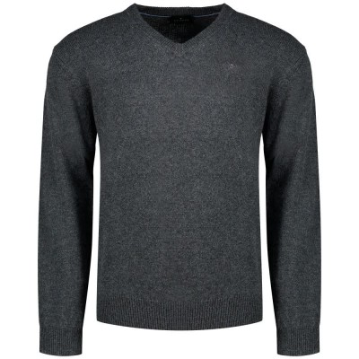 блуза,мъжки,пуловери,hackett,lambswool,v,neck,sweater,charcoal,grey