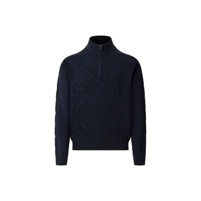 блуза,мъжки,пуловери,hackett,lambswool,cable,half,zip,sweater,blue,(midnight,blue)