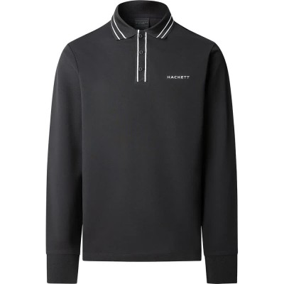 мъжки,блузи,с,яка,hackett,jacquard,tipped,long,sleeve,polo,black