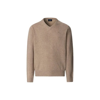 блуза,мъжки,пуловери,hackett,lambswool,v,neck,sweater,beige,(malt,beige)