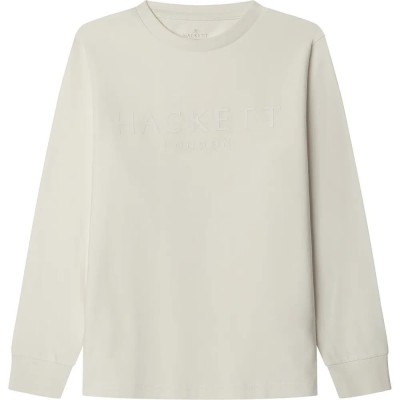 тениска,детски,тениски,hackett,logo,long,sleeve,t,shirt,optic,white,(beige)