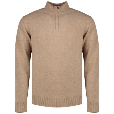 блуза,мъжки,пуловери,hackett,lambswool,half,zip,sweater,malt,beige